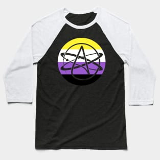 Nonbinary Pride Atheist Baseball T-Shirt